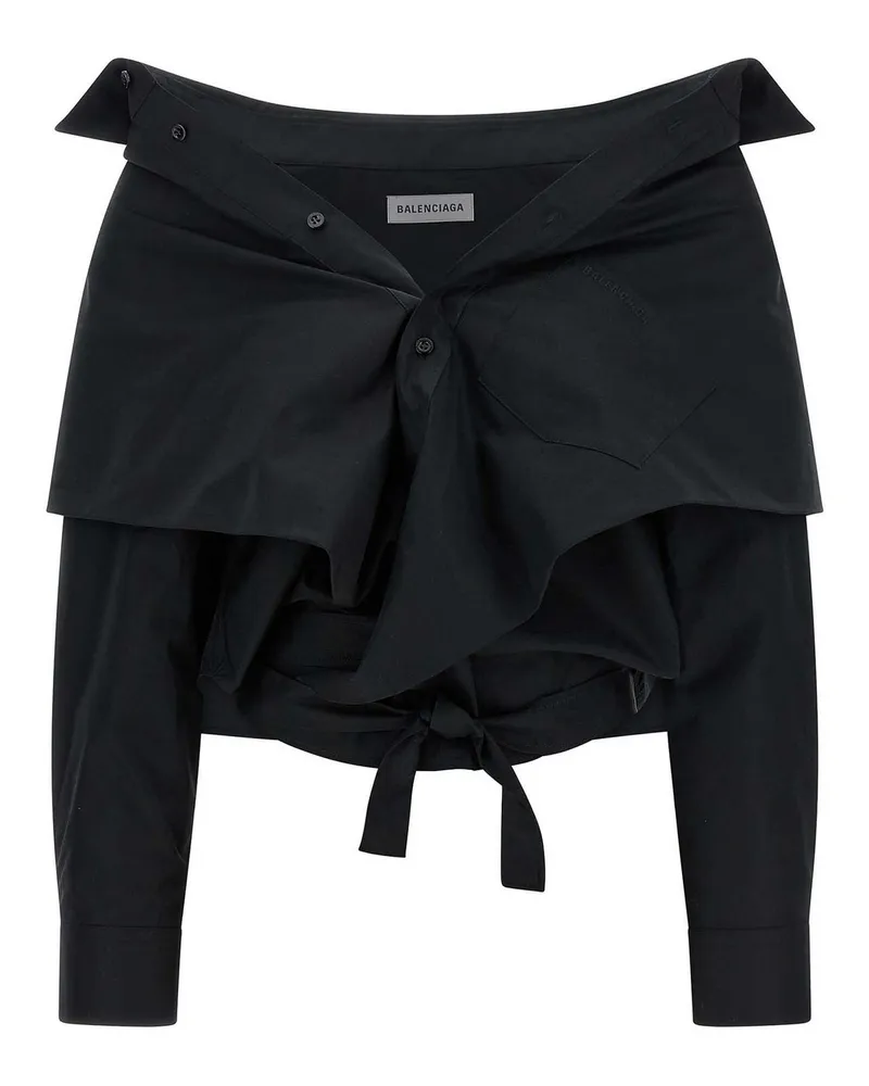 Balenciaga Hemd - Schwarz Schwarz