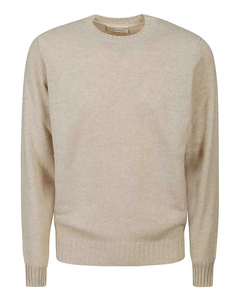Filippo de Laurentiis Rundhalspullover - Hellbeige Hellbeige