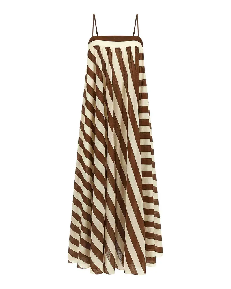 Zimmermann Knielanges Kleid - Braun Braun