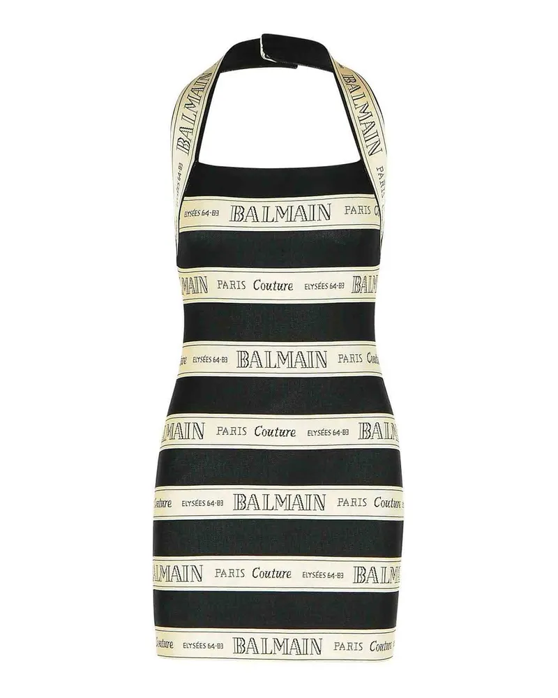 Balmain Knielanges Kleid - Schwarz Schwarz