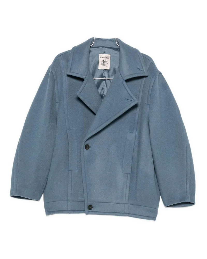 Semicouture Knielanger Mantel - Hellblau Hellblau