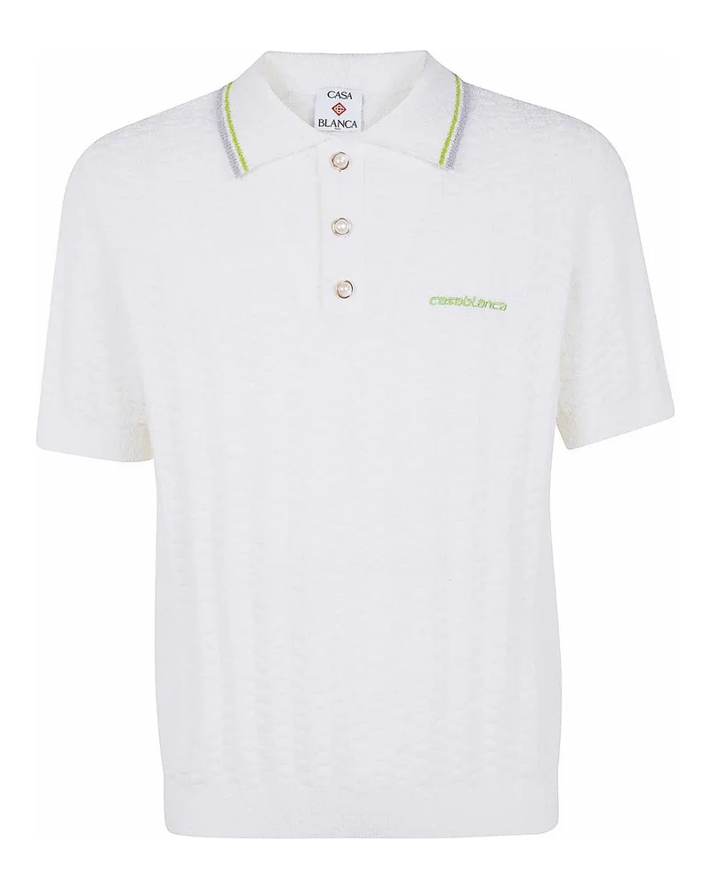 Casablanca Paris Poloshirt - Weiß Weiß