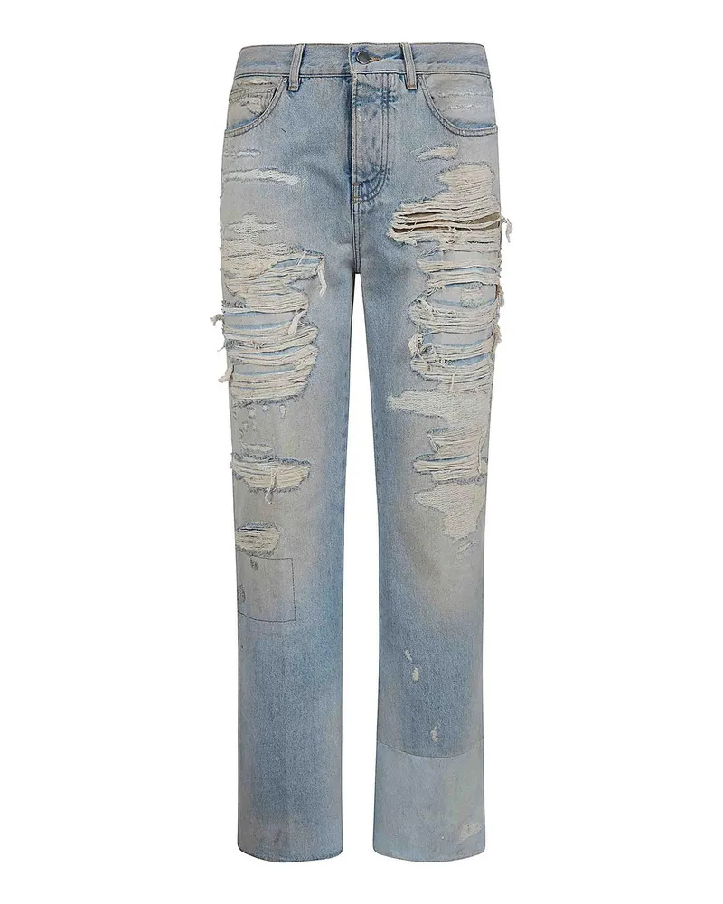 Amiri Straight Leg Jeans - Blau Blau