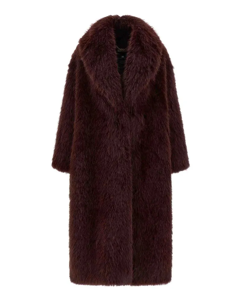 Elisabetta Franchi Kurzer Mantel - Dunkelrot Dunkelrot