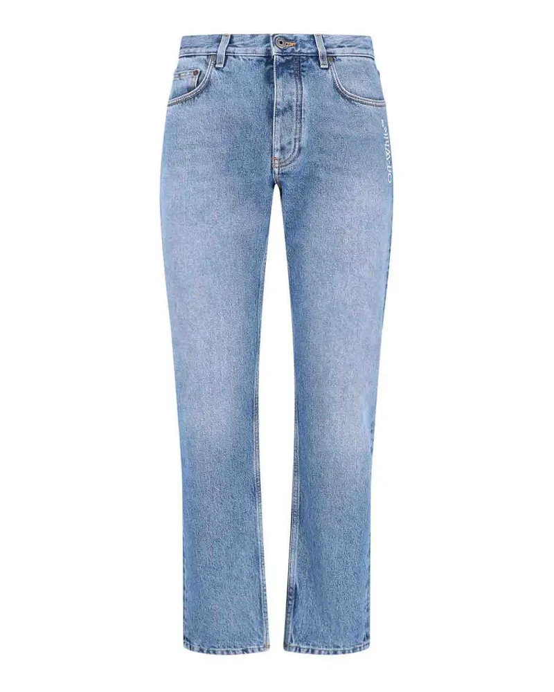 OFF-WHITE Straight Leg Jeans - Blau Blau
