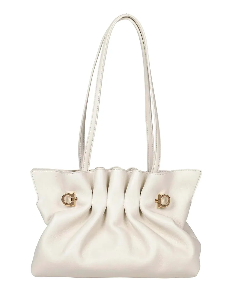 Ferragamo Schultertasche - Weiß Weiß