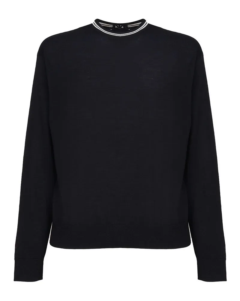 Emporio Armani Rundhalspullover - Blau Blau