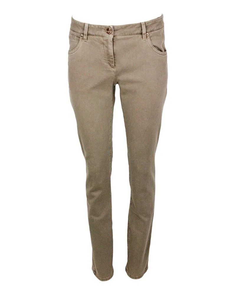 Brunello Cucinelli Straight Leg Jeans - Beige Beige