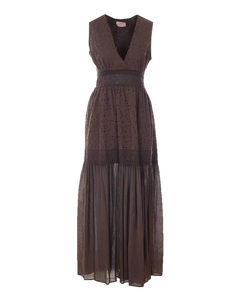 Twin-Set Maxikleid - Braun Braun