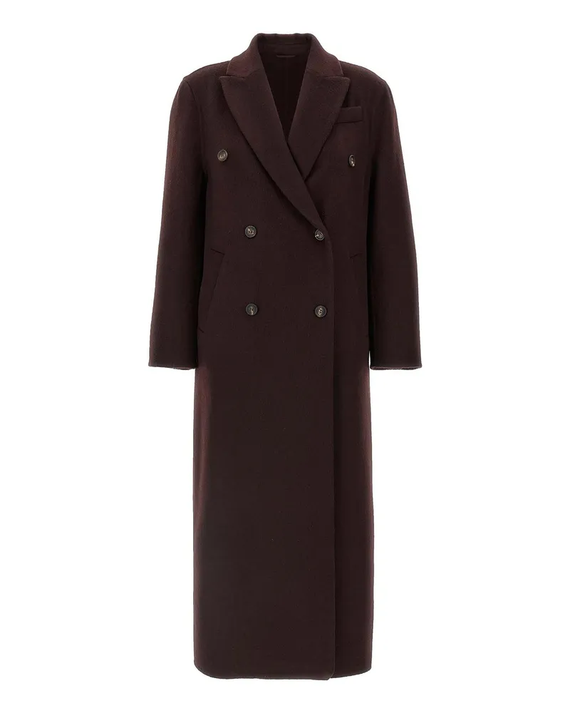 Brunello Cucinelli Kurzer Mantel - Dunkelrot Dunkelrot