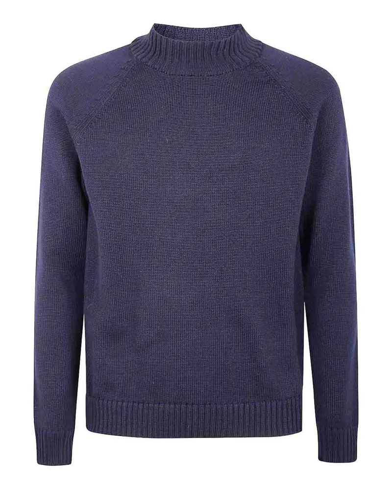 Zanone Rundhalspullover - Blau Blau