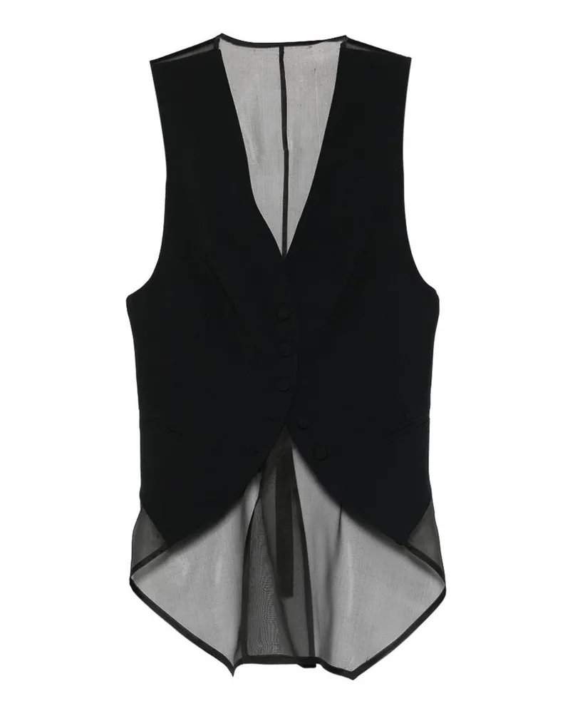 Emporio Armani Weste - Schwarz Schwarz