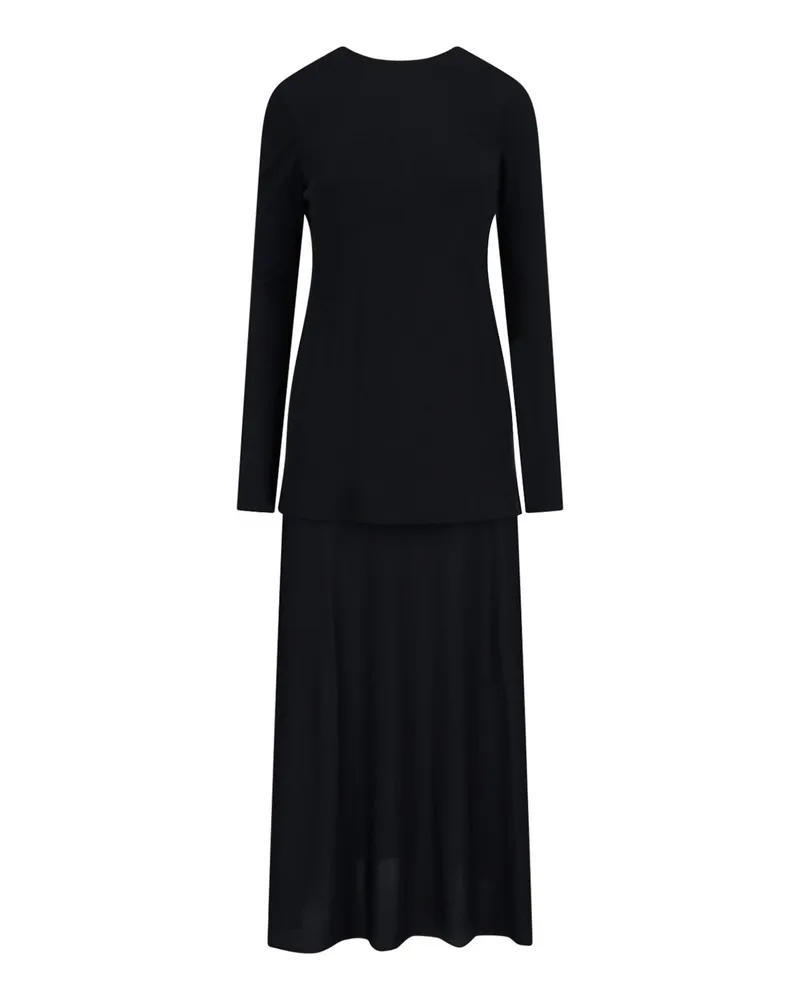 Jil Sander Knielanges Kleid - Schwarz Schwarz
