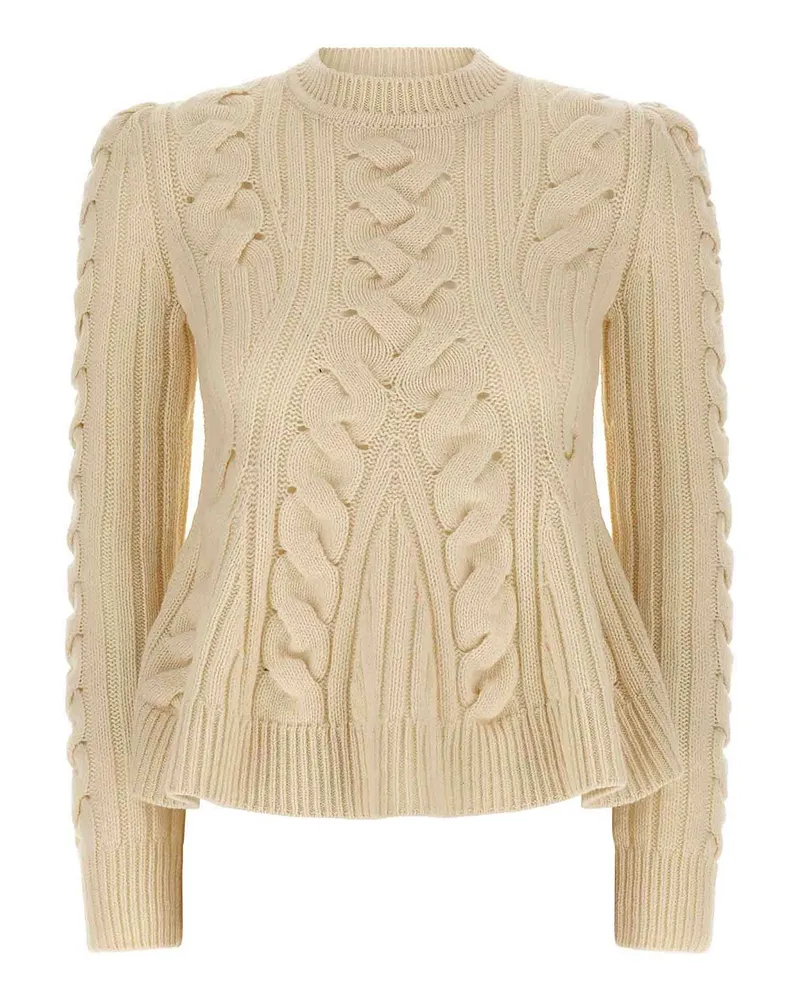 Alexander McQueen Rundhalspullover - Weiß Weiß