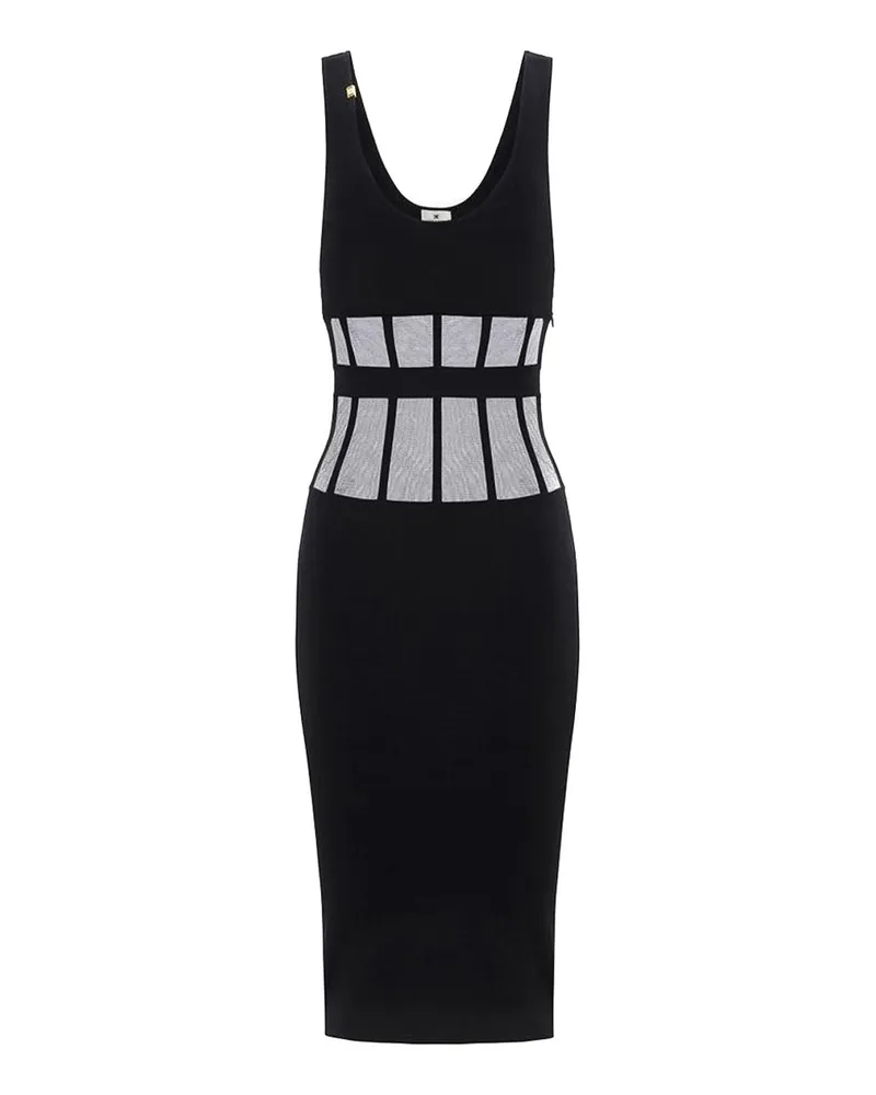 Elisabetta Franchi Knielanges Kleid - Schwarz Schwarz