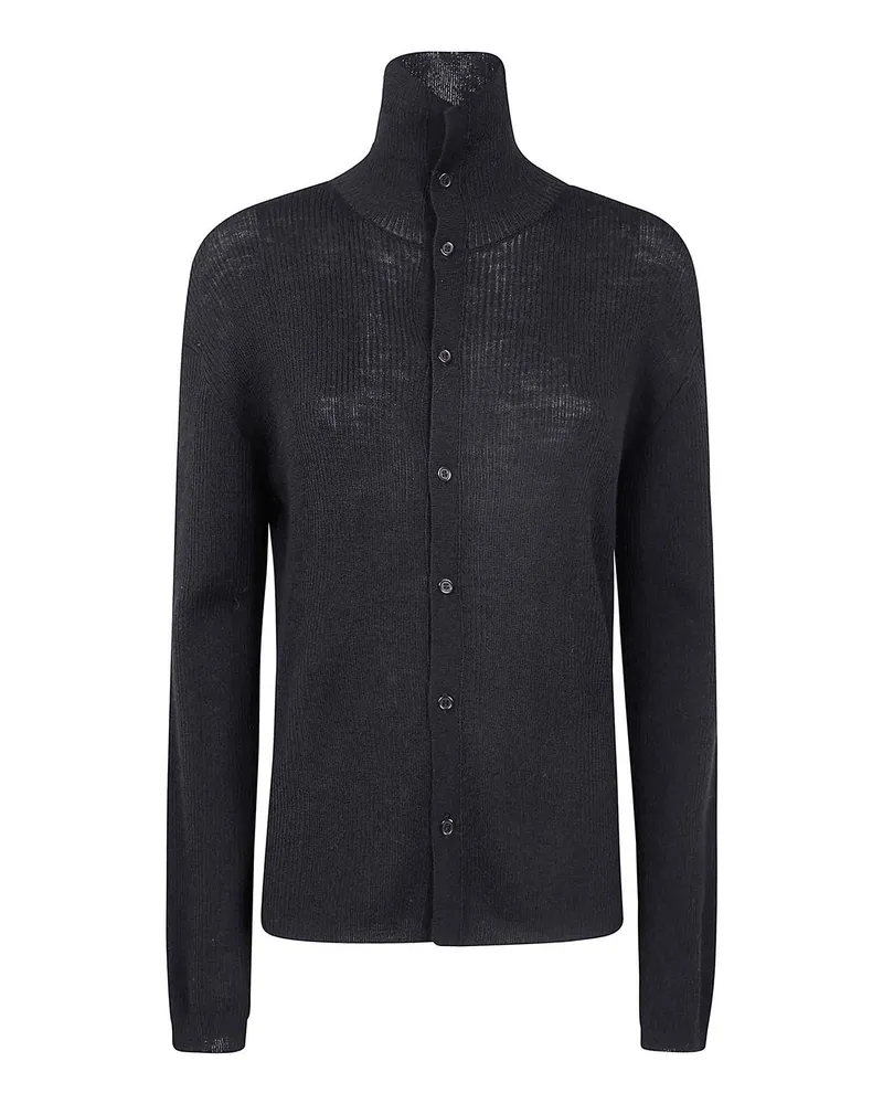 Yohji Yamamoto Rundhalspullover - Schwarz Schwarz
