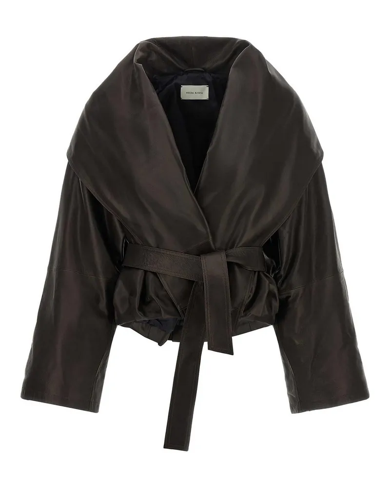 Magda Butrym Lederjacke - Braun Braun