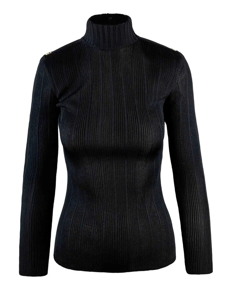 Elisabetta Franchi Rundhalspullover - Schwarz Schwarz
