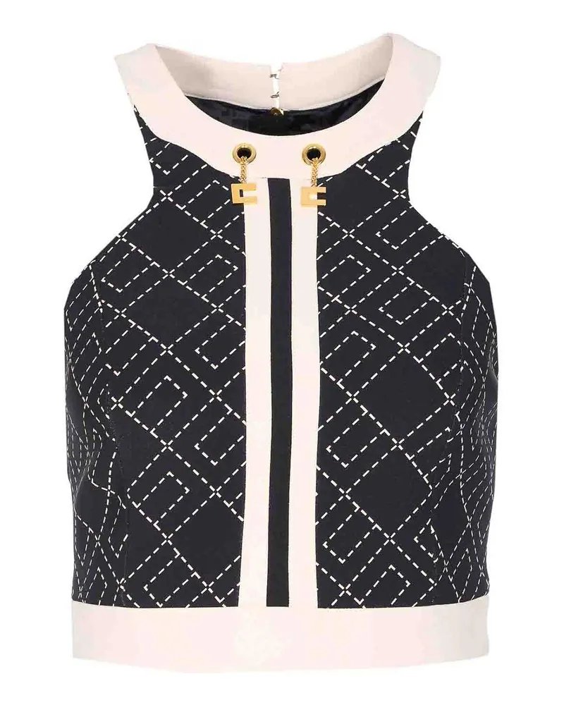 Elisabetta Franchi Top - Schwarz Schwarz