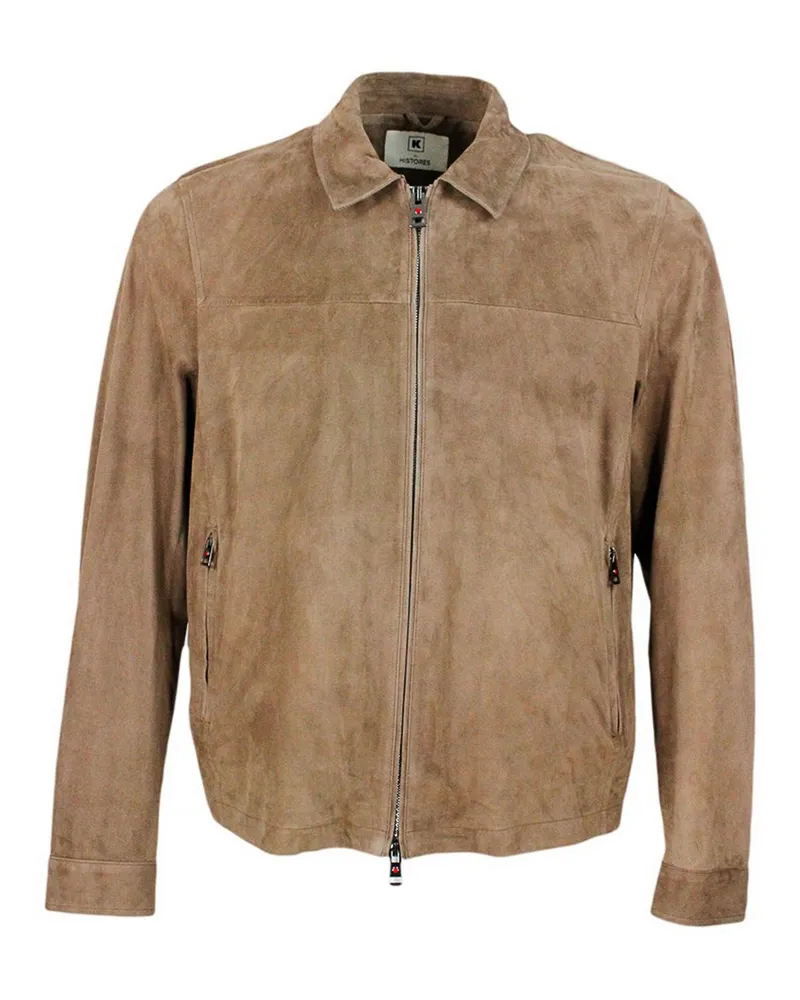 KIRED Lederjacke - Taupe Braun
