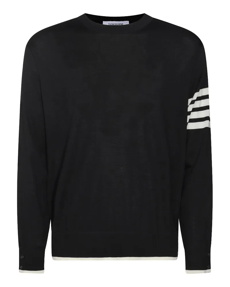 Thom Browne Rundhalspullover - Schwarz Schwarz