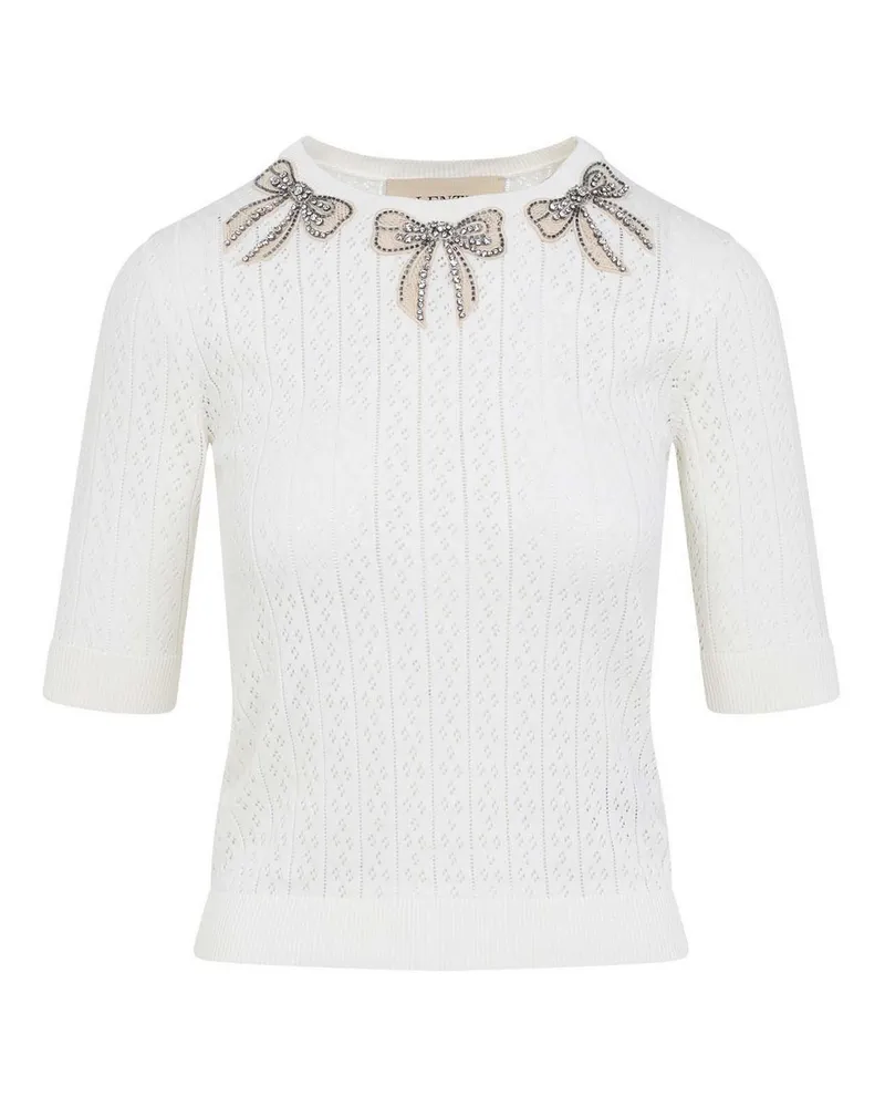 Valentino Garavani Rundhalspullover - Creme Creme