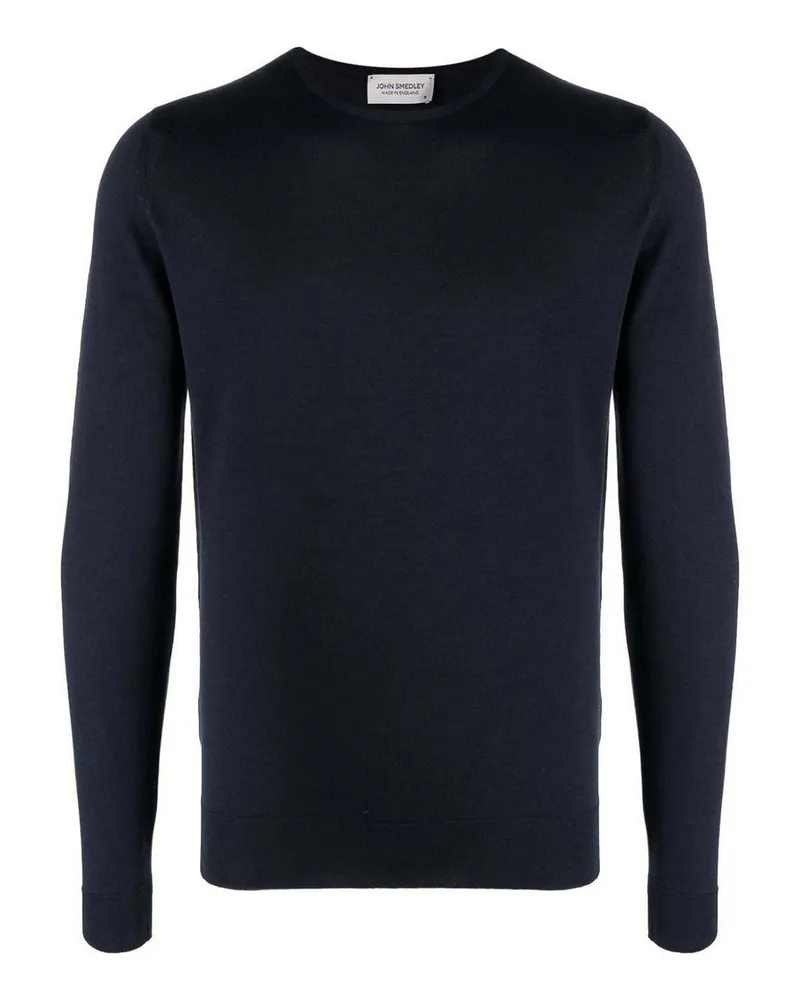John Smedley Rundhalspullover - Blau Blau
