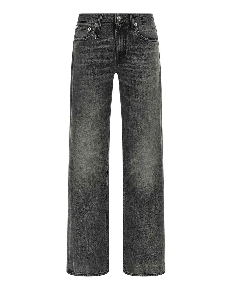 R13 Straight Leg Jeans - Grau Grau