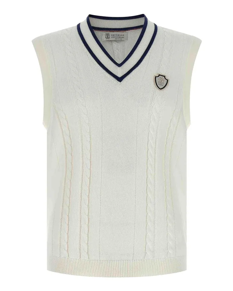 Brunello Cucinelli Weste - Weiß Weiß
