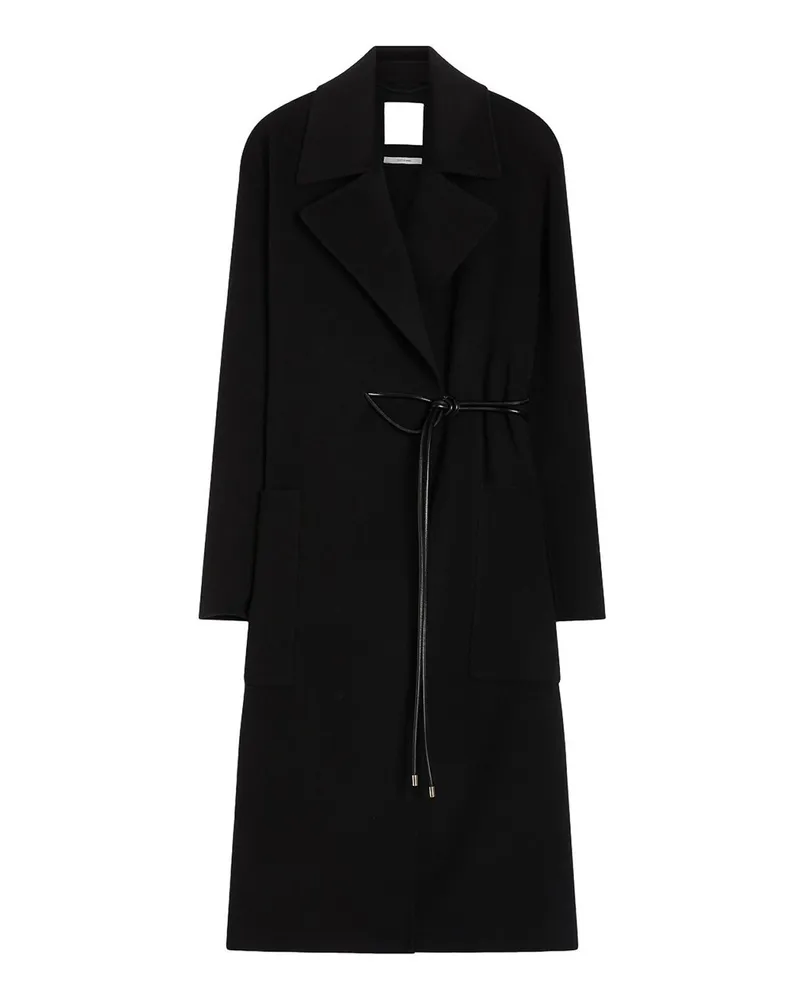 SPORTMAX Knielanger Mantel - Schwarz Schwarz
