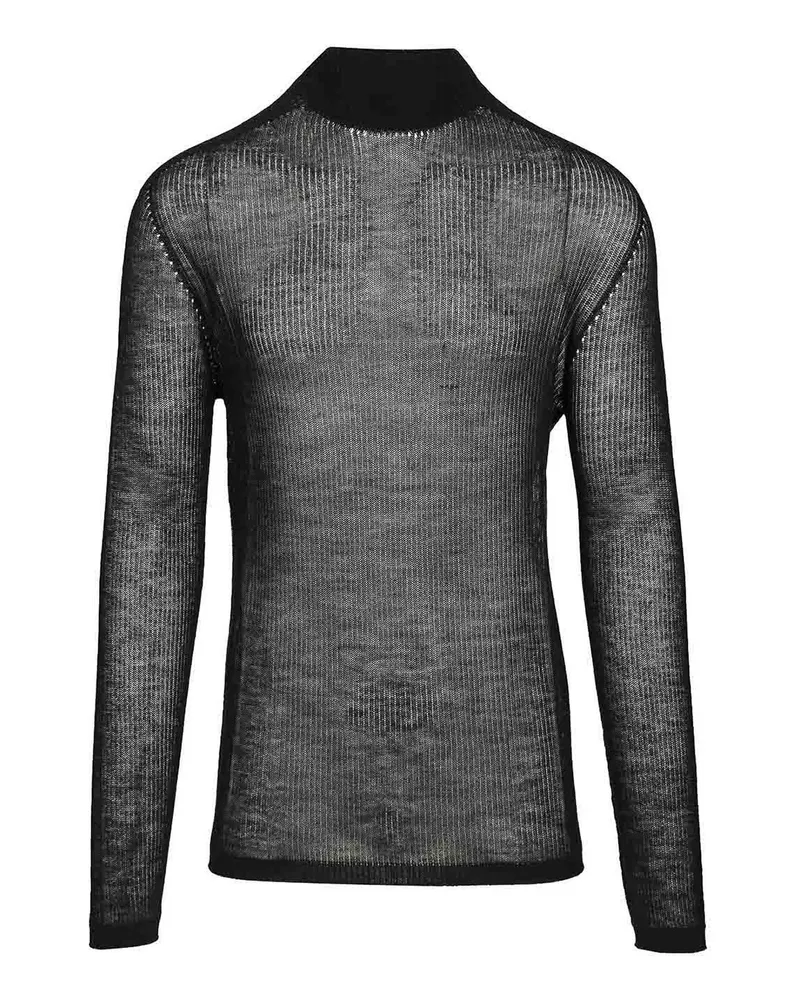 Rick Owens Rundhalspullover - Schwarz Schwarz