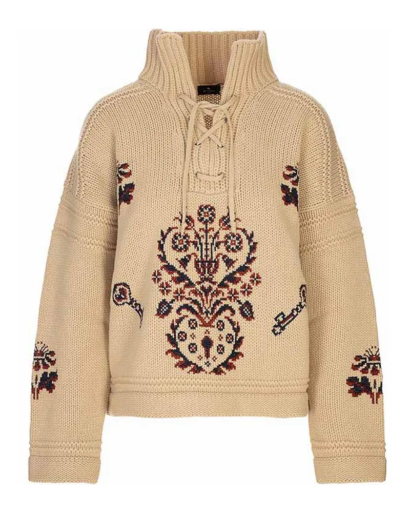 Etro Rundhalspullover - Braun Braun