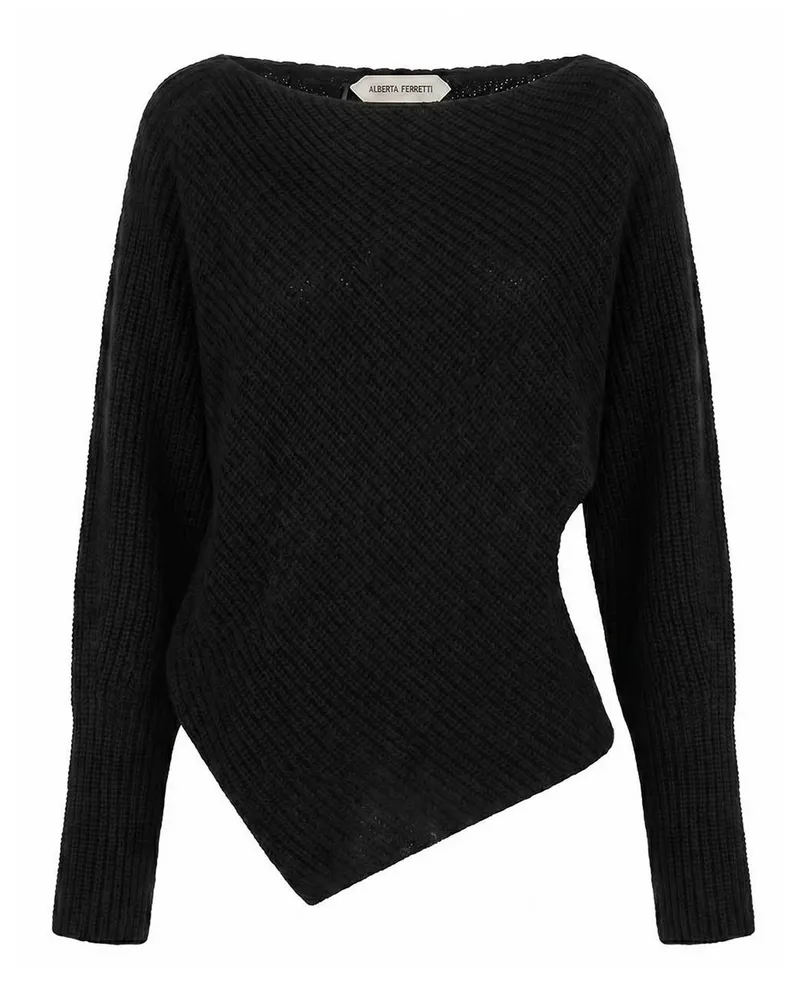 Alberta Ferretti U-Boot-Pullover - Schwarz Schwarz
