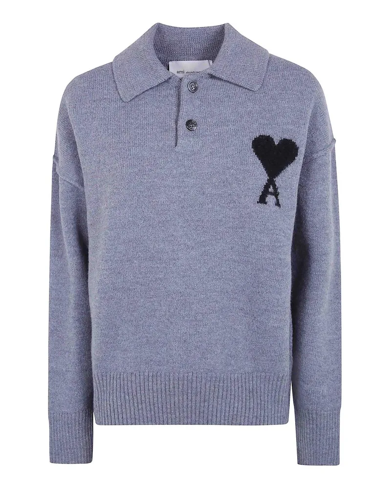 AMI Paris Poloshirt - Grau Grau
