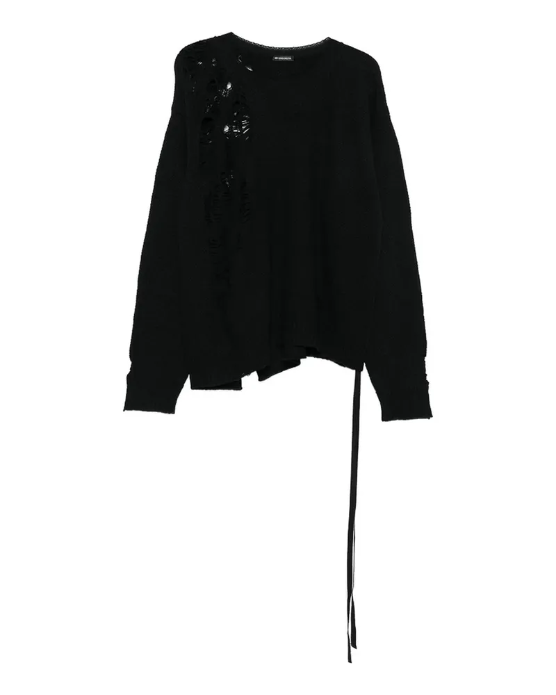 Ann Demeulemeester Rundhalspullover - Schwarz Schwarz