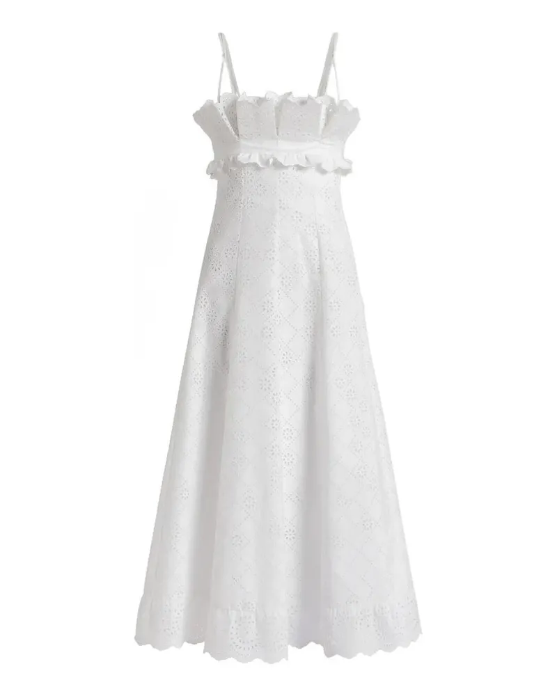 Alberta Ferretti Knielanges Kleid - Weiß Weiß