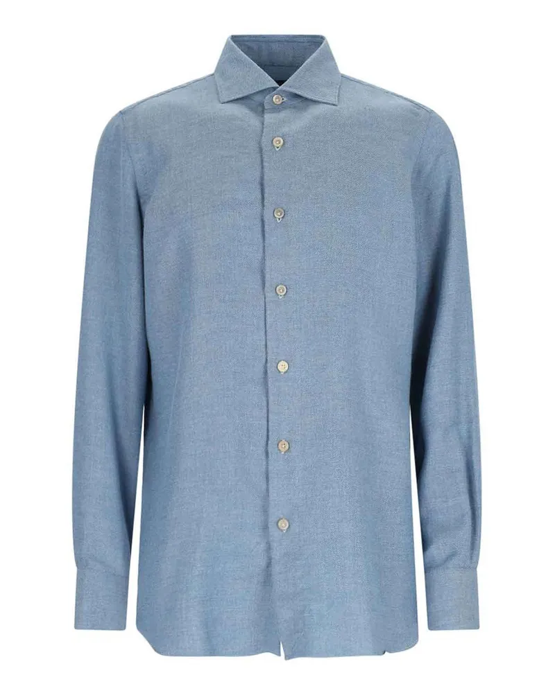 Finamore 1925 Hemd - Blau Blau