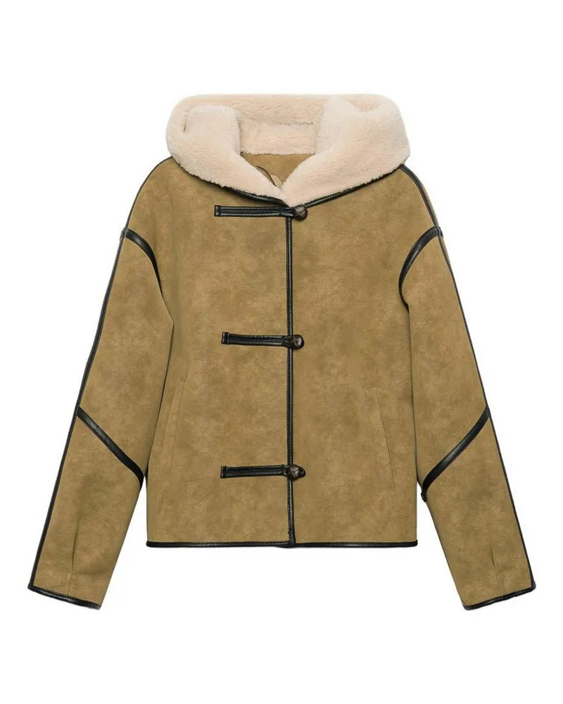 STAND Lederjacke - Beige Beige