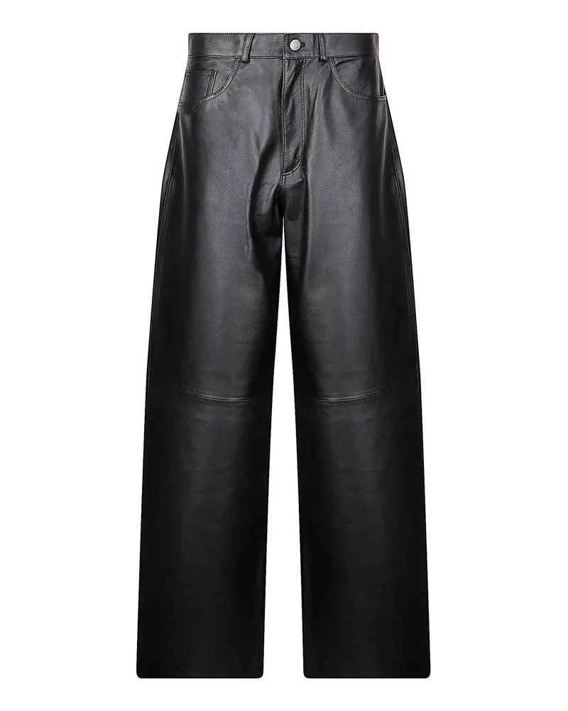 Haikure Lederhose - Schwarz Schwarz