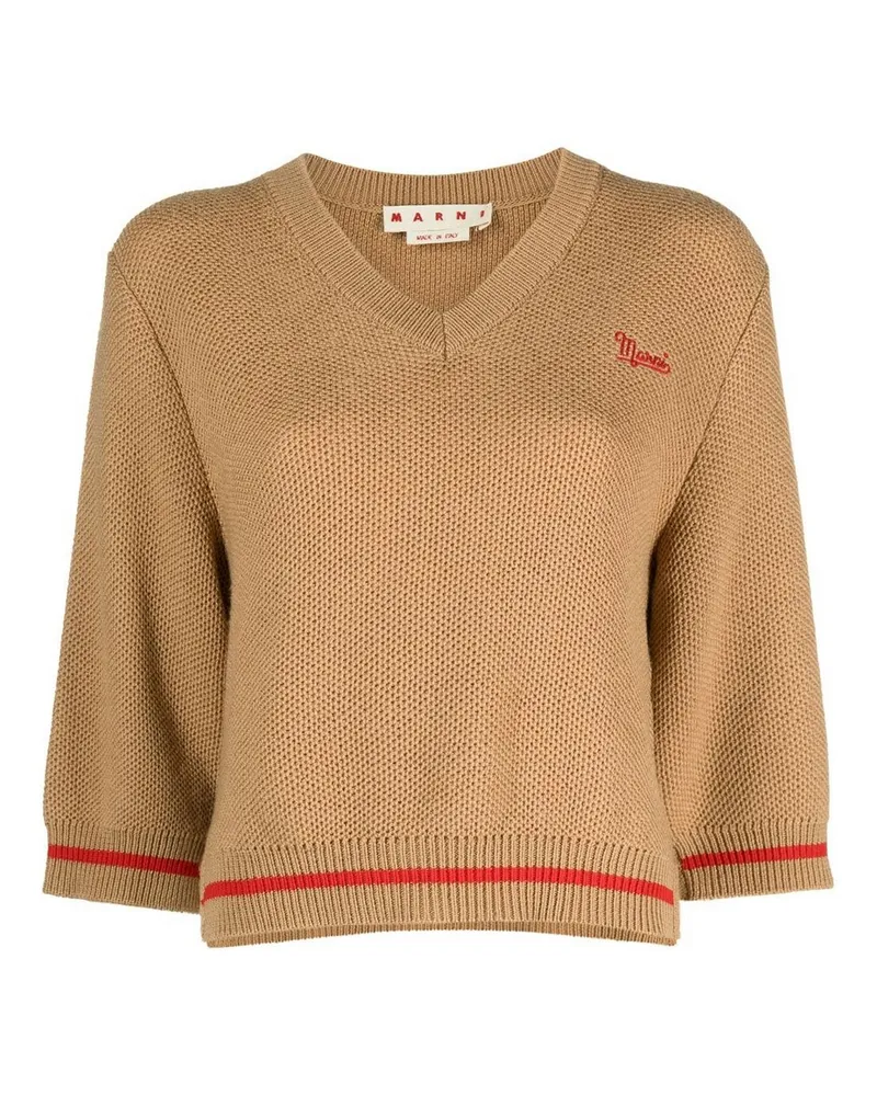 Marni Rundhalspullover - Beige Beige