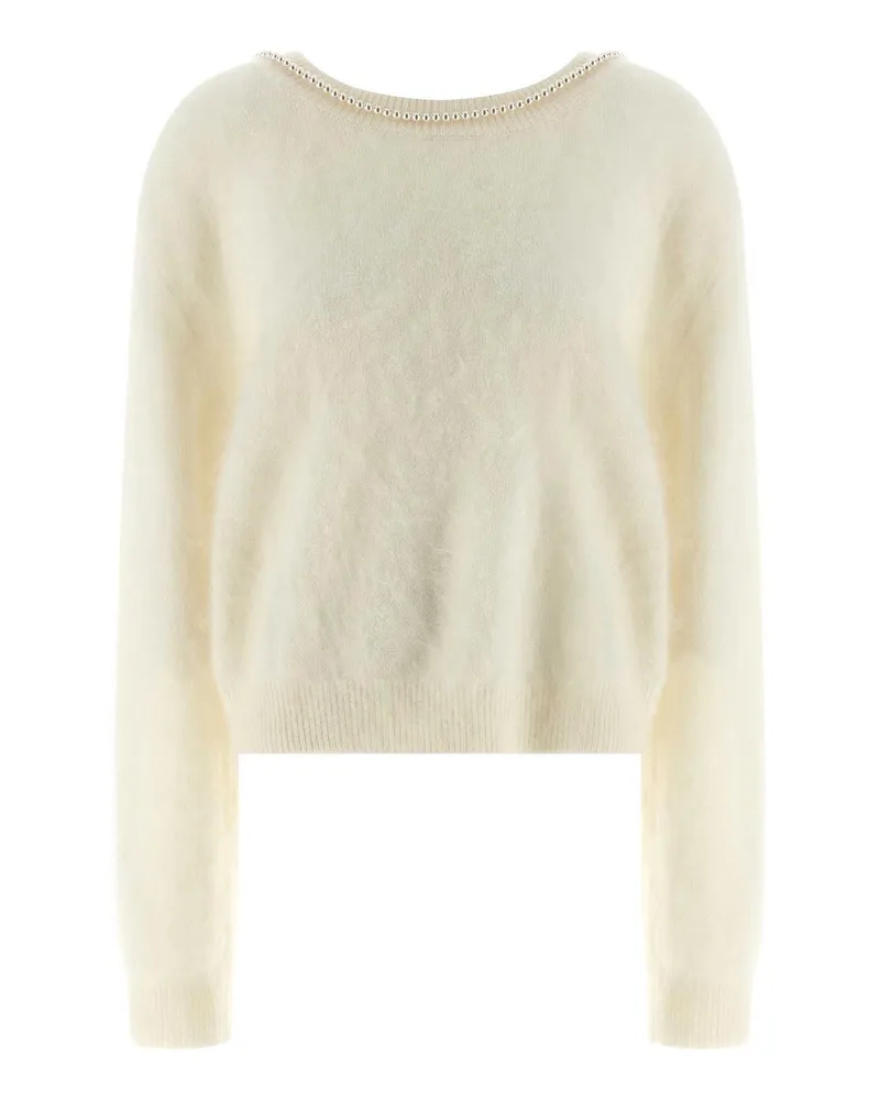 BERNADETTE Rundhalspullover - Weiß Weiß