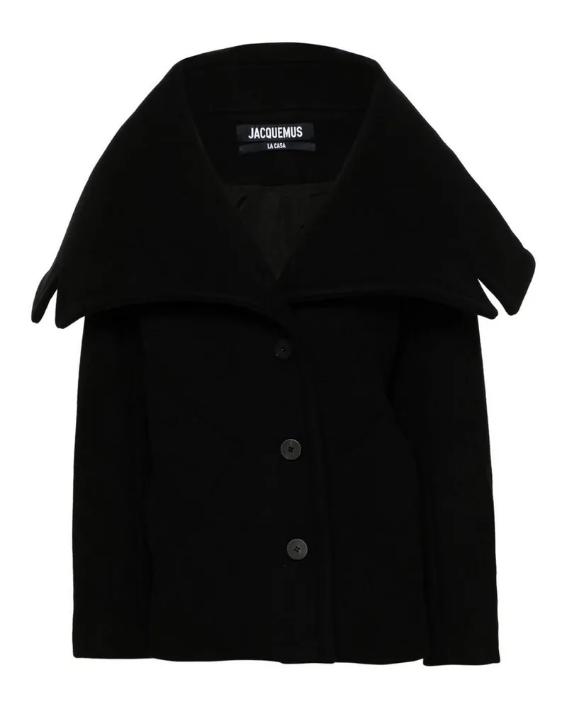 Jacquemus Kurzer Mantel - Schwarz Schwarz