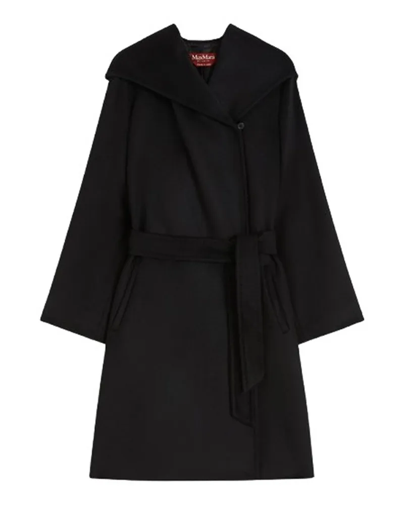 Max Mara Knielanger Mantel - Schwarz Schwarz