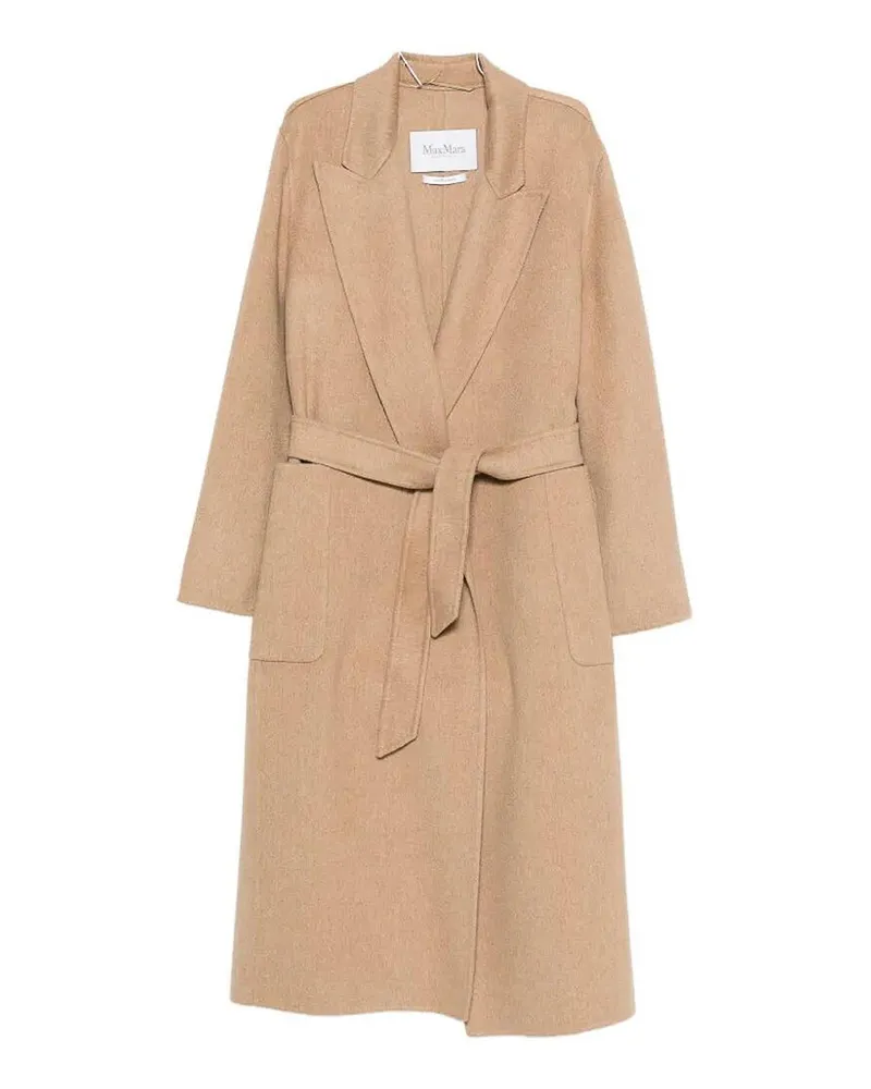 Max Mara Knielanger Mantel - Beige Beige