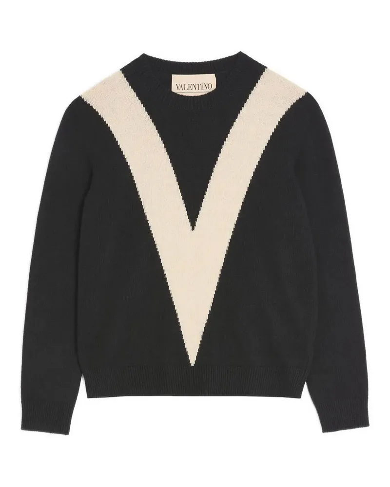 Valentino Garavani Rundhalspullover - Schwarz Schwarz