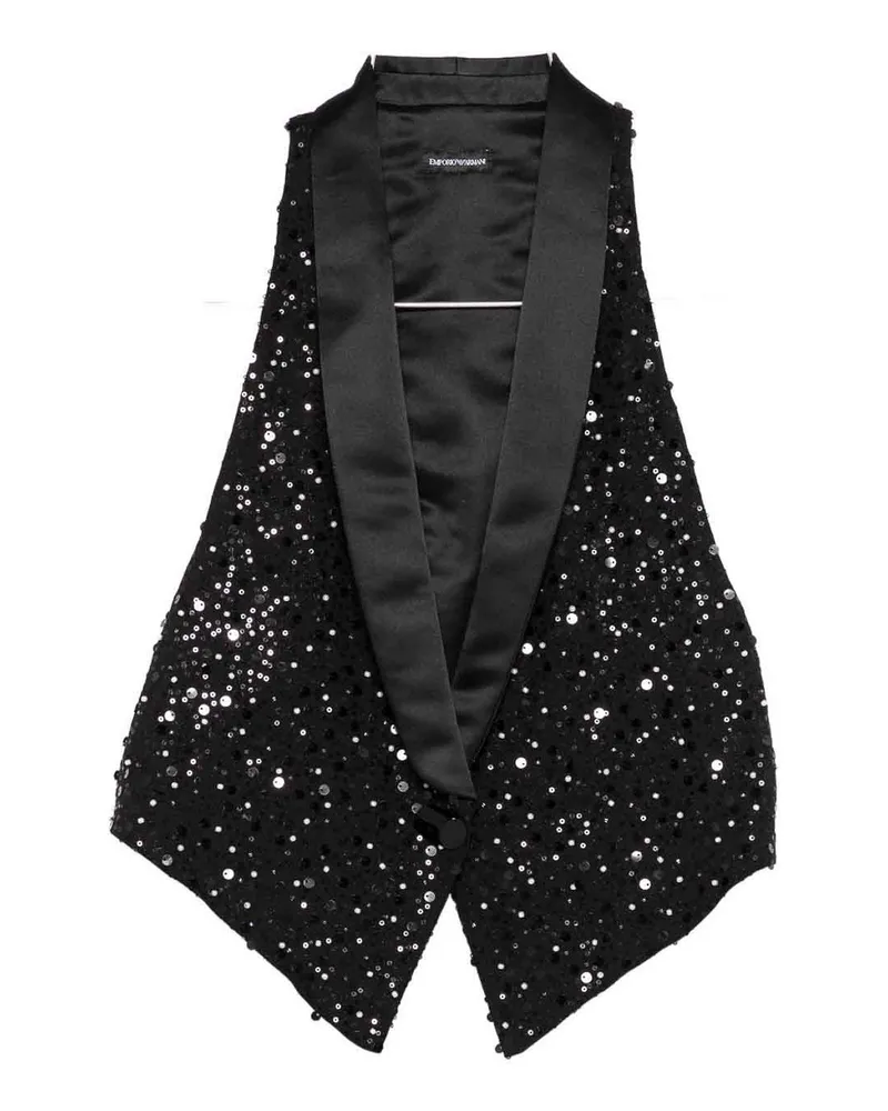 Emporio Armani Weste - Schwarz Schwarz