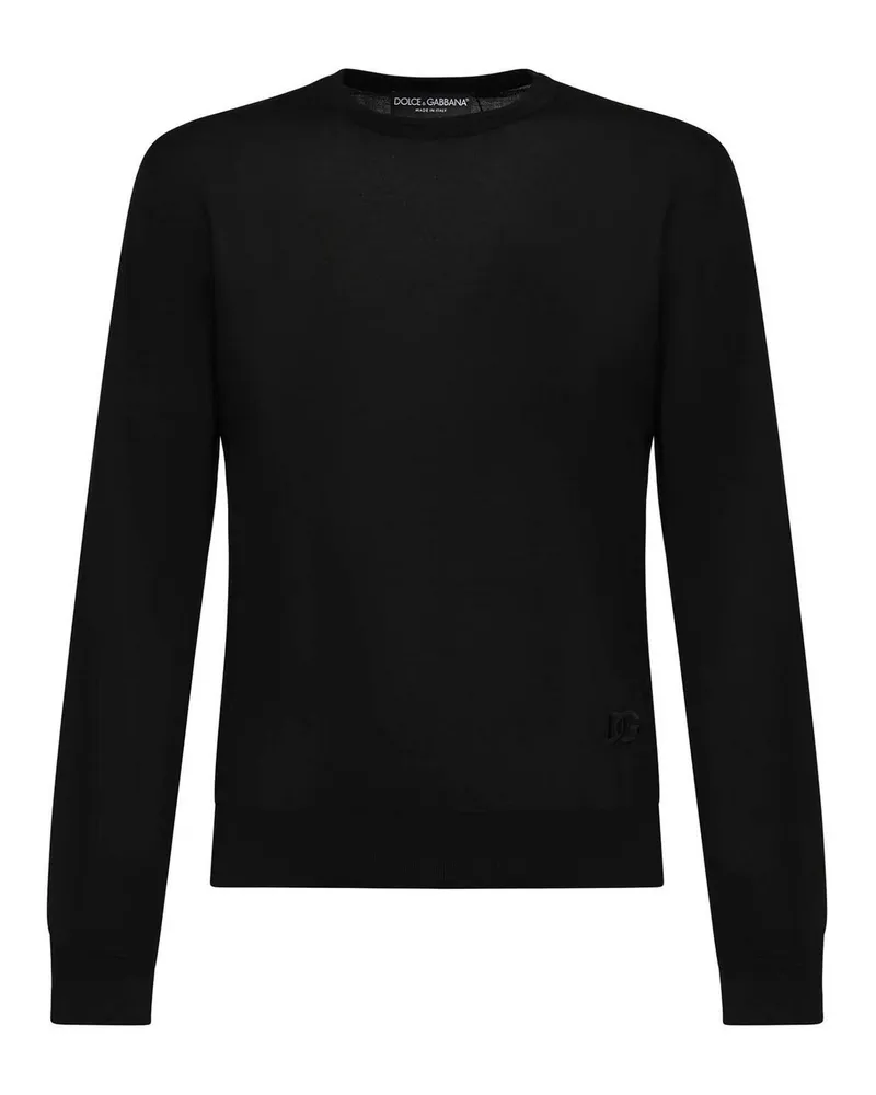 Dolce & Gabbana Rundhalspullover - Schwarz Schwarz