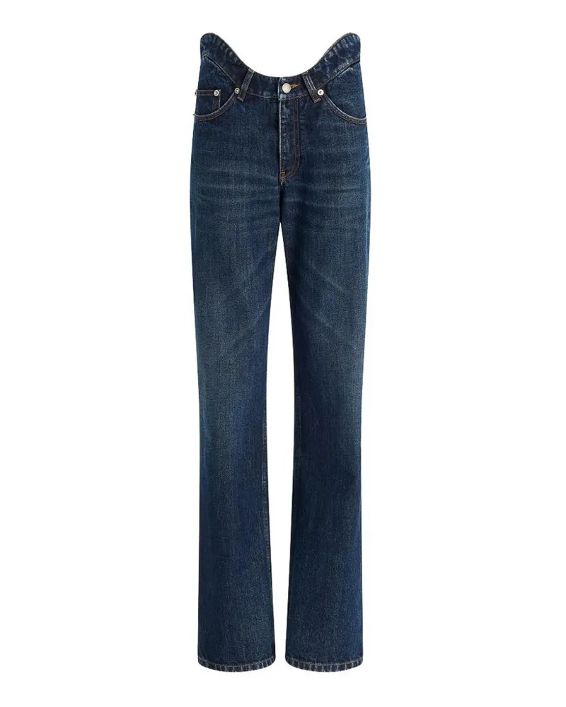 Jean Paul Gaultier Straight Leg Jeans - Blau Blau