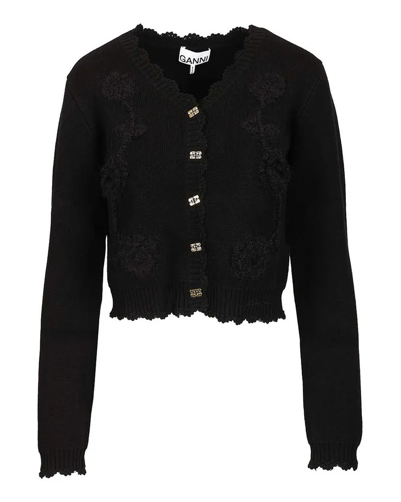 Ganni Cardigan - Schwarz Schwarz
