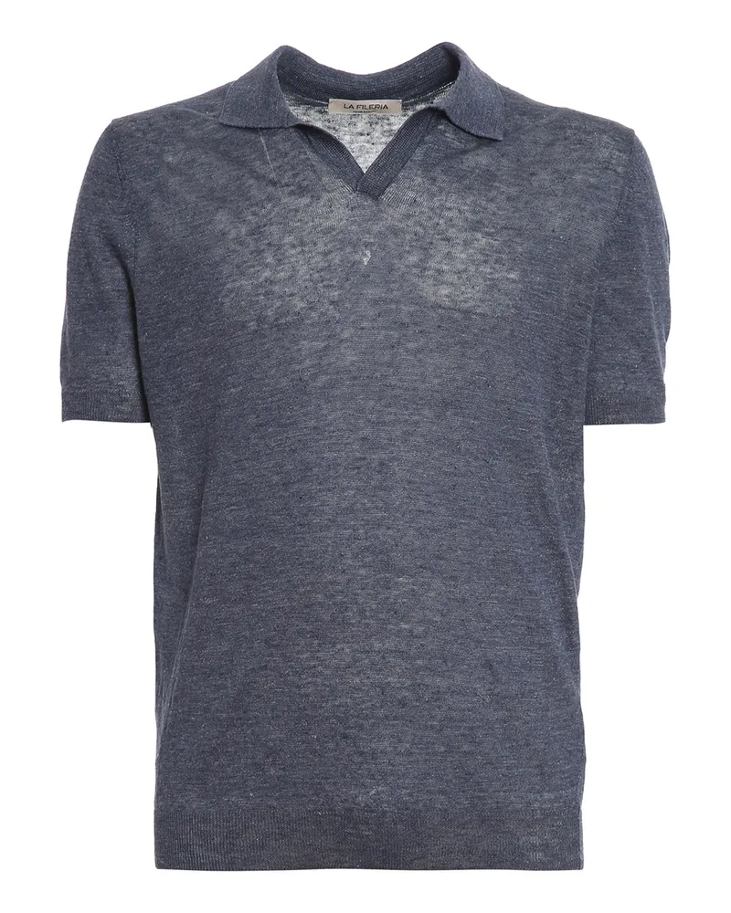 La Fileria Rollkragenpullover - Blau Blau